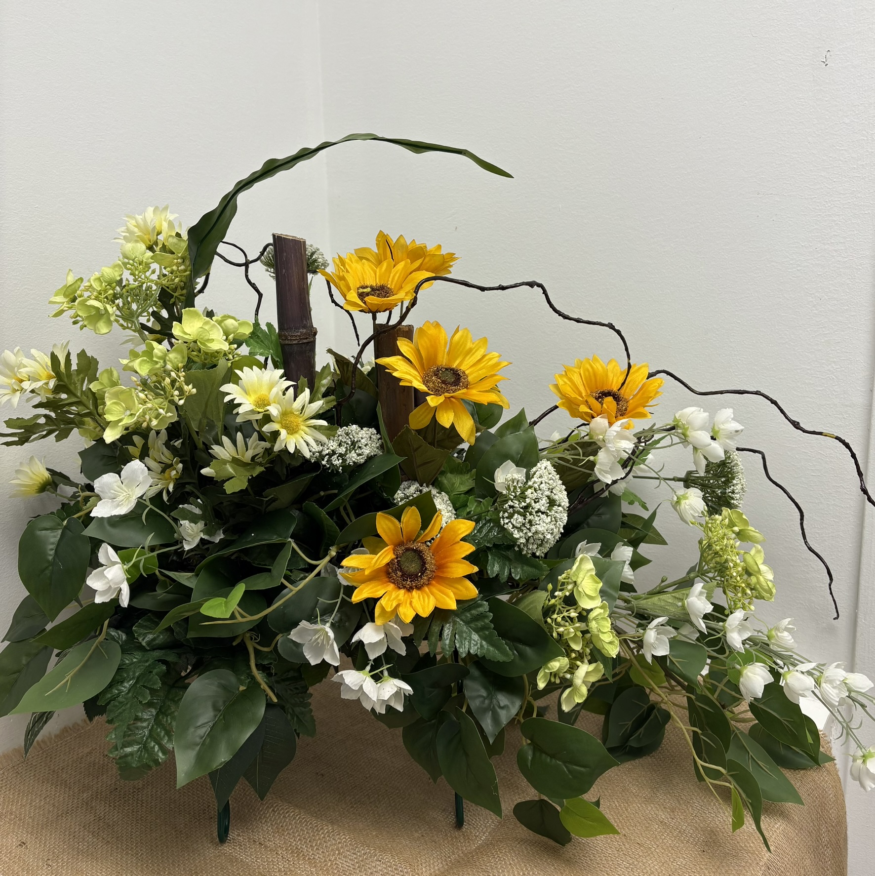 Montage épitaphe avec tournesol